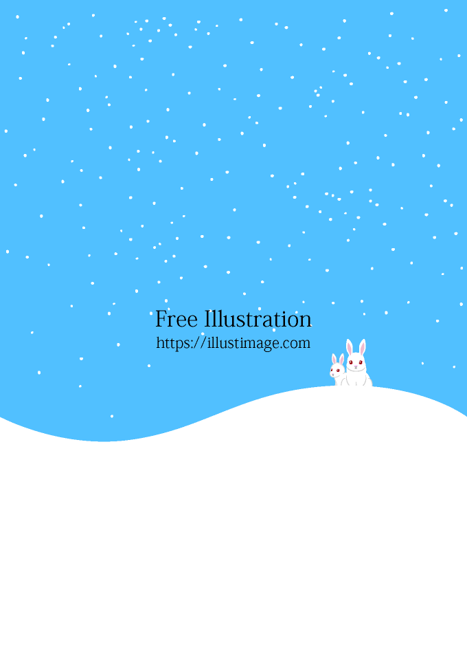 雪降る白兎の背景画像