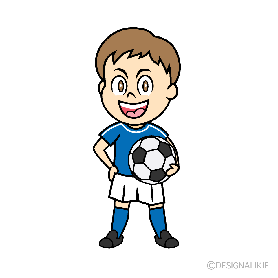 笑顔のサッカー少年