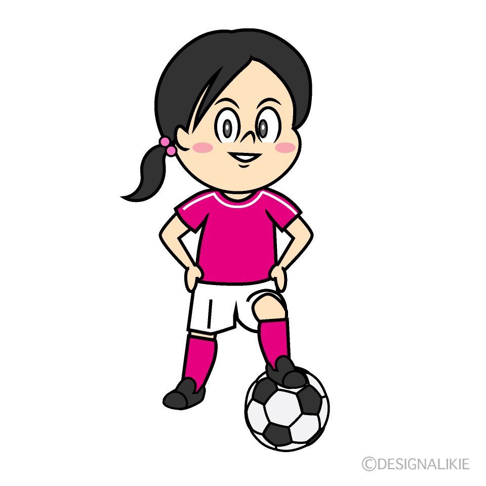 堂々としたサッカー女子