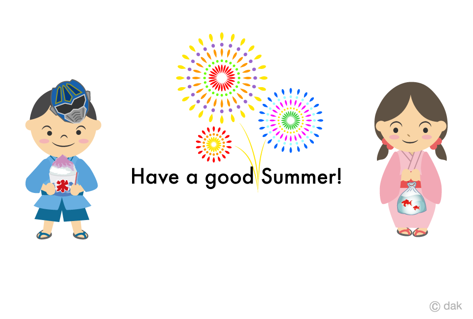 夏祭りの暑中見舞い