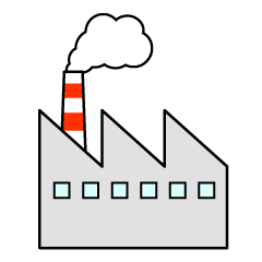 煙の出る工場