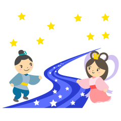 天の川と織姫彦星