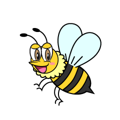 笑顔のミツバチキャラ