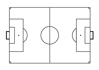 白黒サッカーコート壁紙