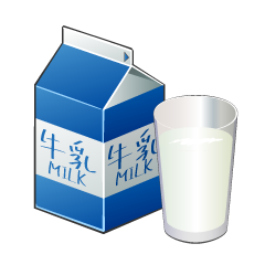 500ml牛乳パックとコップ