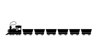 汽車シルエット（6両）