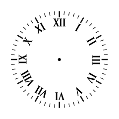 ローマ数字の時計文字盤