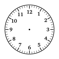 時計文字盤（背景白）