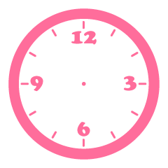 ピンクの時計文字盤