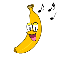 歌うバナナキャラ