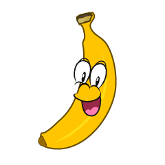 驚くバナナキャラ