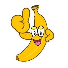 いいねするバナナキャラ