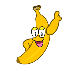 ポーズするバナナキャラ