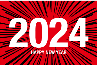 Happy New Year 2023（赤スパーク）