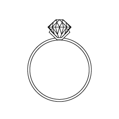 白黒のダイヤモンド指輪