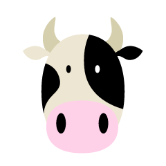 かわいい乳牛の顔