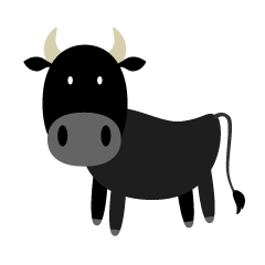 かわいい黒牛