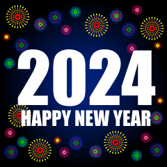 いっぱいの花火のHAPPY NEW YEAR 2022カード