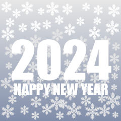 雪のHAPPY NEW YEAR 2023カード