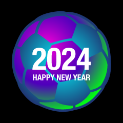 サッカーのHAPPY NEW YEAR 2022カード