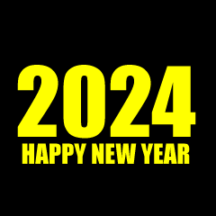黄色文字のHAPPY NEW YEAR 2022カード