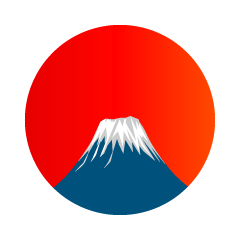 暁の富士山