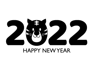 白黒の2022年賀状