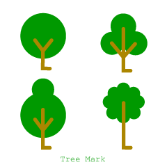 可愛い木マーク