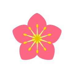 桃の花マーク