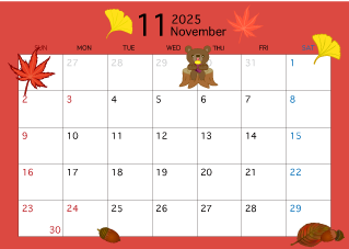 2023年11月カレンダー