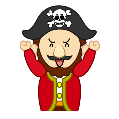 ガッツポーズの海賊