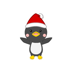 サンタ帽子のペンギン