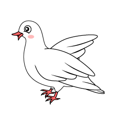 白い鳩キャラクター