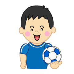 笑顔のサッカー少年