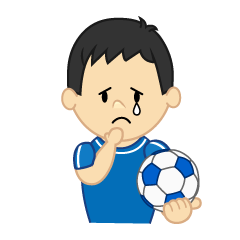 悲しいサッカー少年