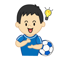 ひらめくサッカー少年