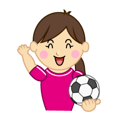 挨拶する女子サッカー