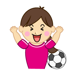 喜ぶ女子サッカー