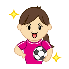 自信満々な女子サッカー