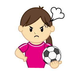 怒る女子サッカー
