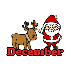 December文字とクリスマス
