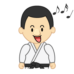 歌う柔道選手