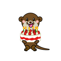 誕生日のカワウソキャラ