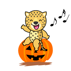 ハロウィンのヒョウキャラ