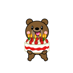 誕生日のクマキャラ