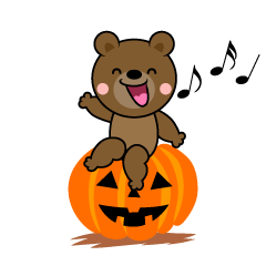 ハロウィンのクマキャラ