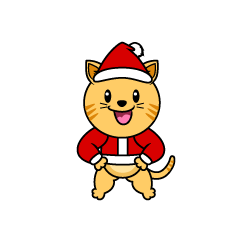 クリスマスのトラ猫キャラ