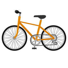 オレンジのロードバイク