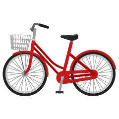 赤色の自転車