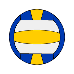 青黄色のバレーボール（正面）